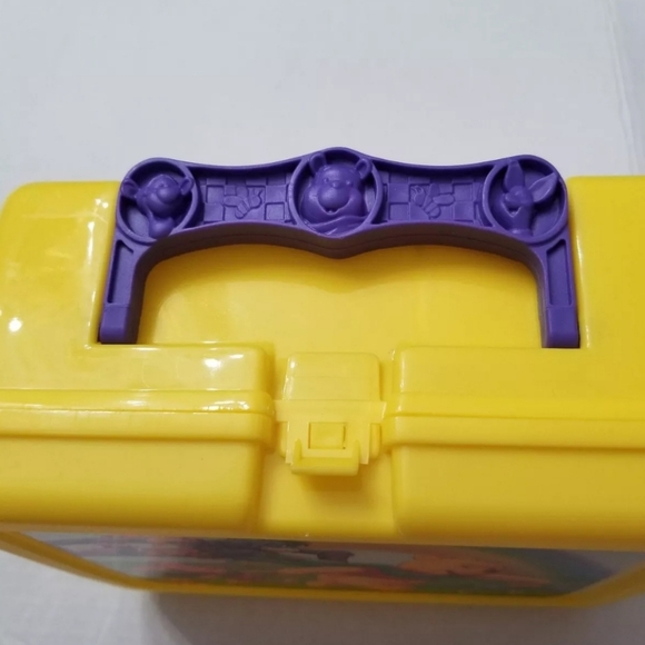 Disney Winnie the Pooh Piglet Plastic Lunch box Matching Thermos Mug Vintage New - Picture 3 of 14